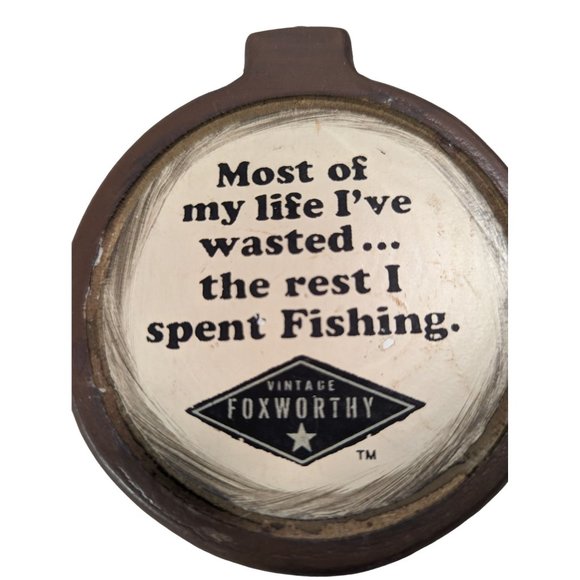 Ohio Wholesale 2006 Jeff Foxworthy Ornament 3.5 x 4-inch Brown Wood Fishing - Picture 2 of 4